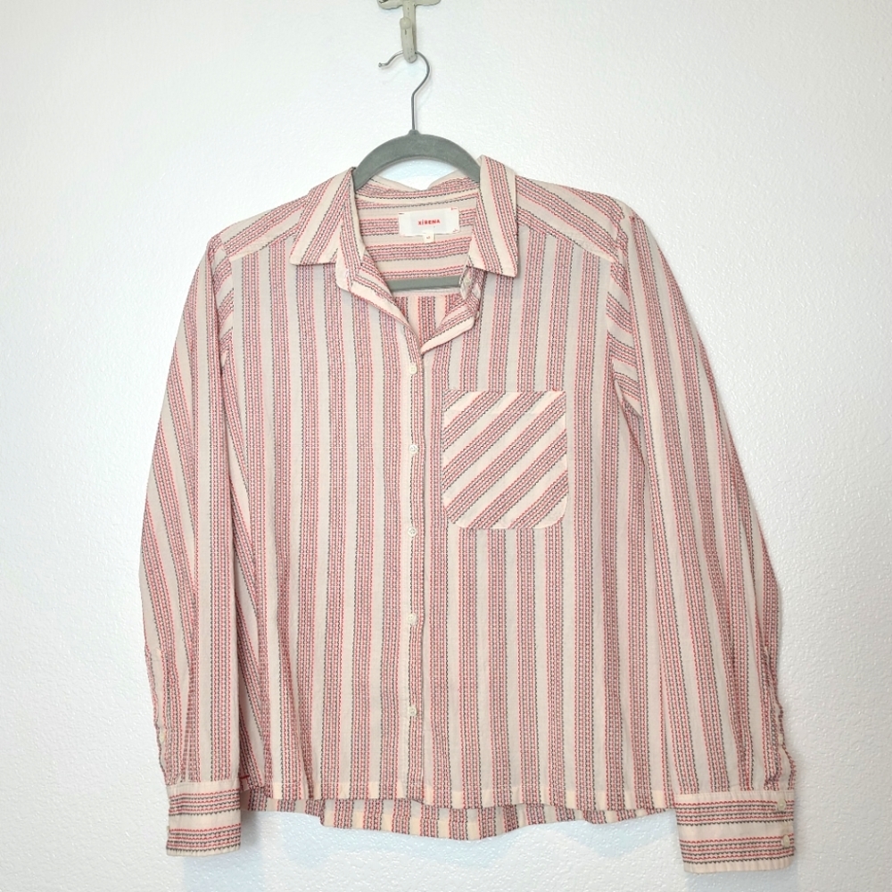 Xirena Striped Essentials Contemporary Button Down Shirt